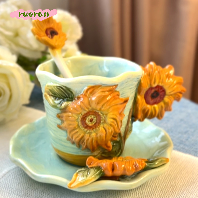 Coffee Tea Van - Ceramiczny zestaw filiżanki do kawy z