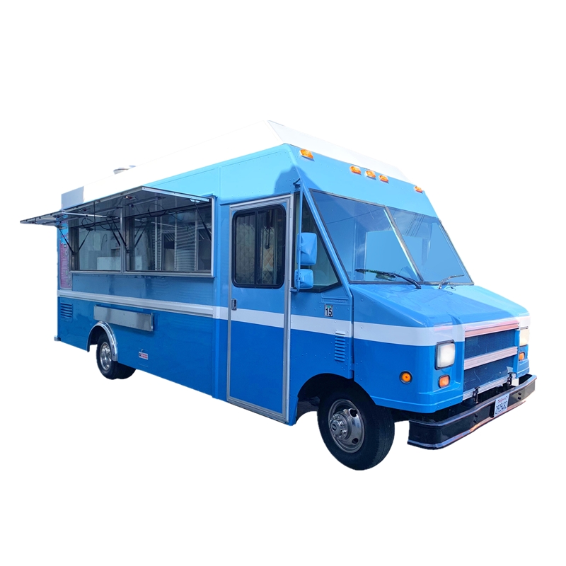 Coffee Tea Van - Niebieski Elektryczny Wózek do Sprzedaży Kawy,