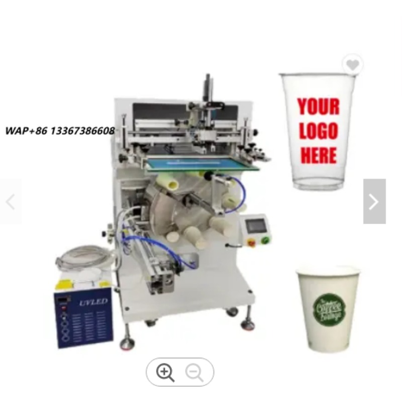 Coffee Tea Station - Półautomatyczna drukarka sitodrukowa z 8 stacjami