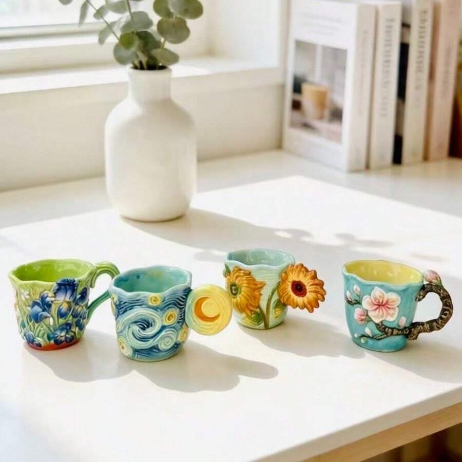 4 szt. ceramicznych filiżanek  – Coffee Tea Van recenzja i cena
