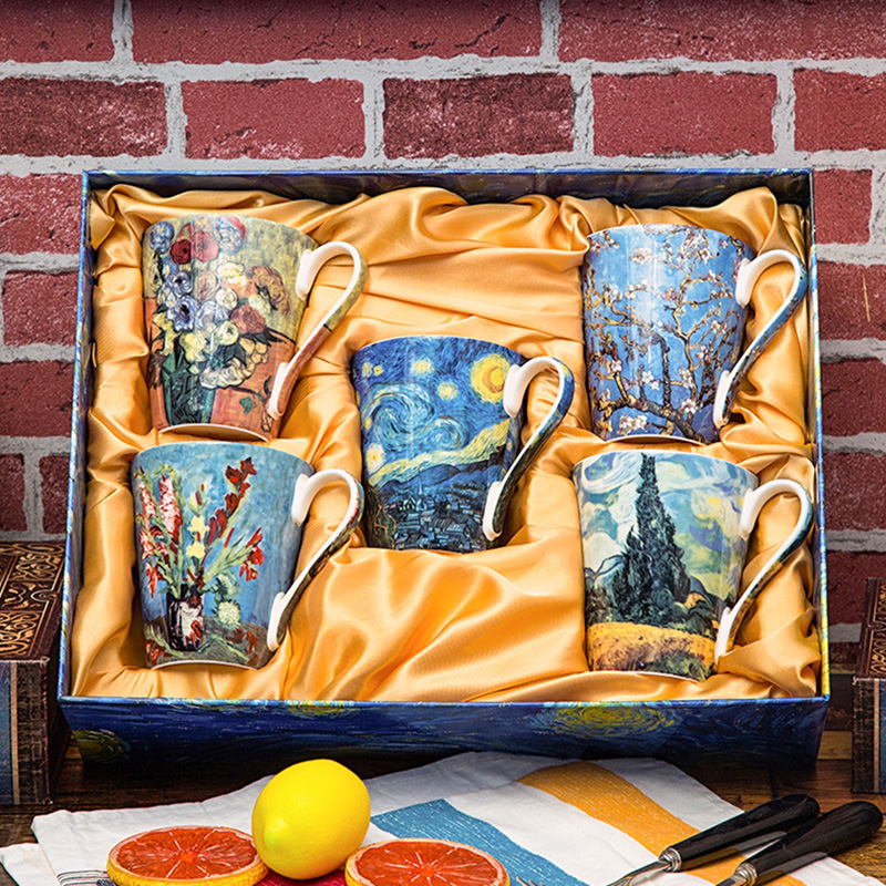 5 szt Zestaw Bone China Van Go – Coffee Tea Van recenzja i cena