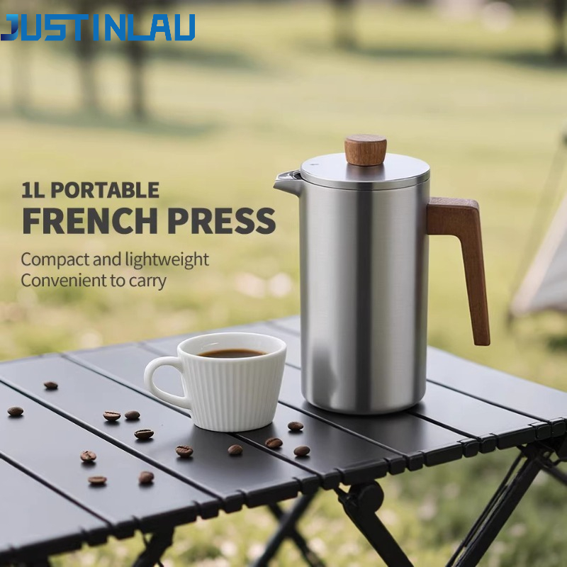 JUSTINLAU 1000ml Stalowy Frenc – Coffee Tea Maker recenzja i cena