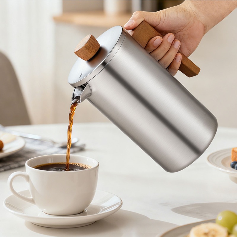 JUSTINLAU 1000ml Stalowy Frenc – Coffee Tea Maker recenzja i cena